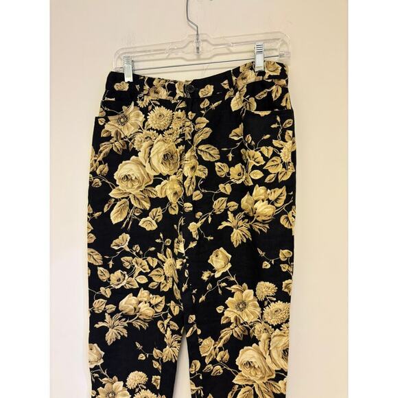 Lauren Ralph Lauren 100% Linen Floral Roses Pants 6P - Picture 2 of 5